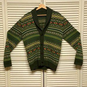 Paul Smith Green Patterned Cardigan